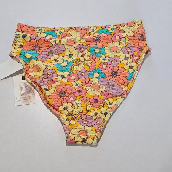 Jessica Simpson Floral Rendezvous High Waisted Swim Bottoms - Picture 3 of 7